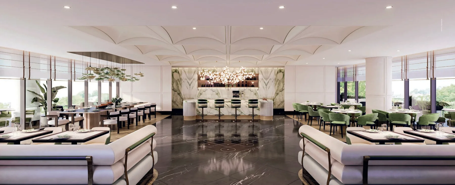 All-day dining in the clubhouse — artist’s impression