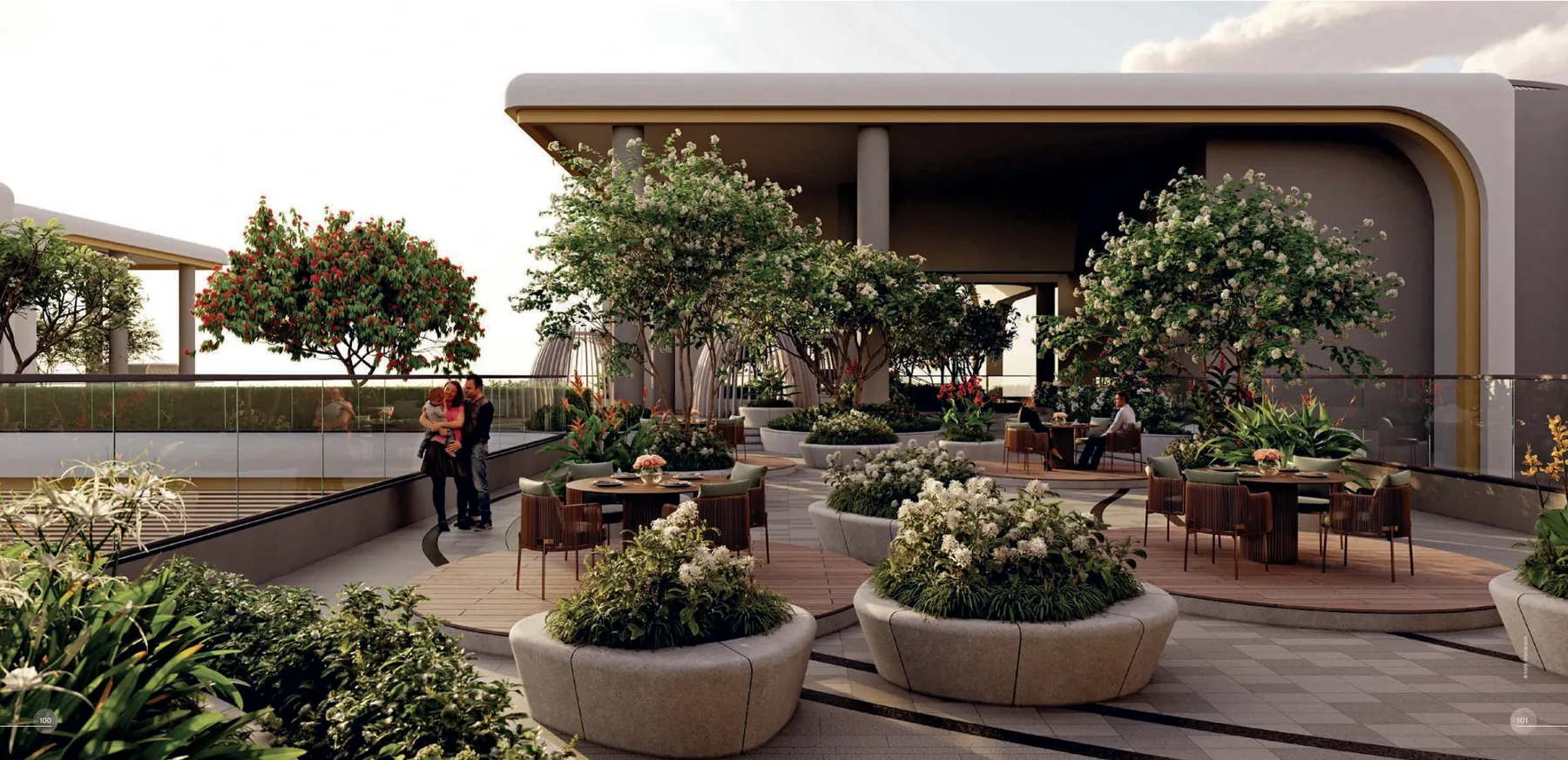 Dining on the sky bridge terrace — artist’s impression