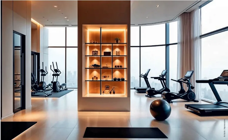 The studio gym — artist’s impression