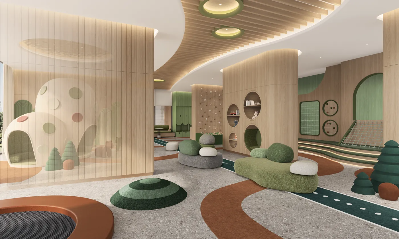 The kids’ club soft-play area — artist’s impression